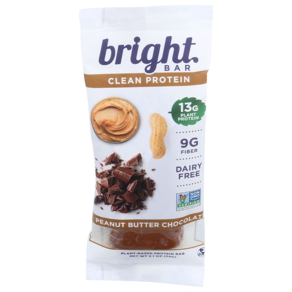Bright Foods Peanut Butter Chocolate Protein Bar, 2.1 Ounce -- 6 per case