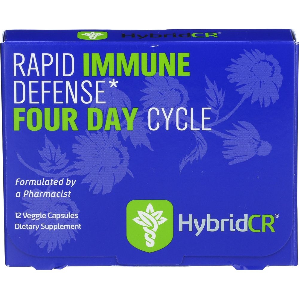 HybridCR Rapid Immune Defense Four Day Cycle Veggie Capsules, 12 count