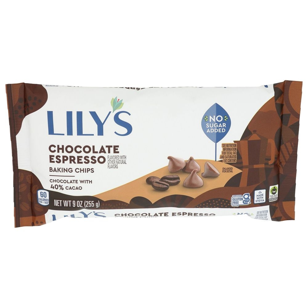 Lilys Chocolate Espresso Baking Chips, 9 Ounce -- 12 per case
