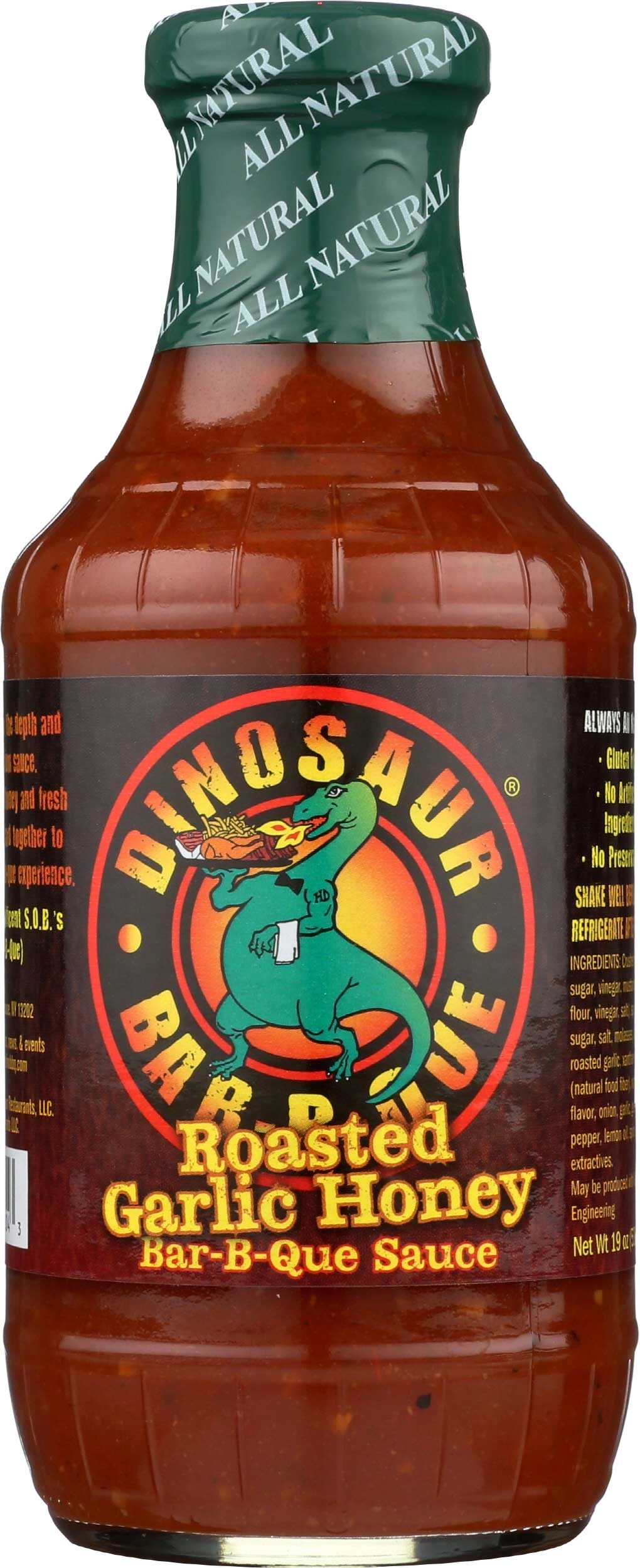 Dinosaur Roasted Garlic Honey Bbq Sauce, 19 Ounce -- 6 per case
