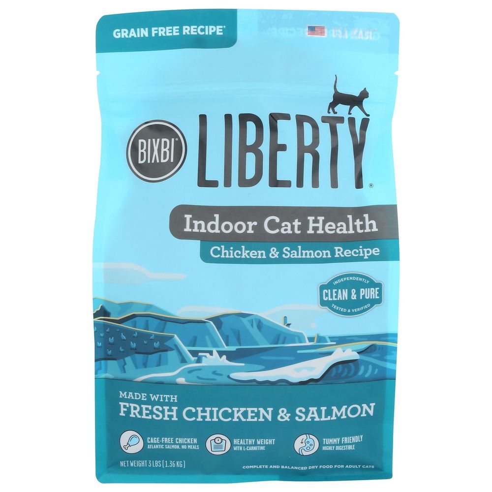 Bixbi Liberty Grain Free Chicken and Salmon Recipe Cat Food, 3 Pound -- 6 per case