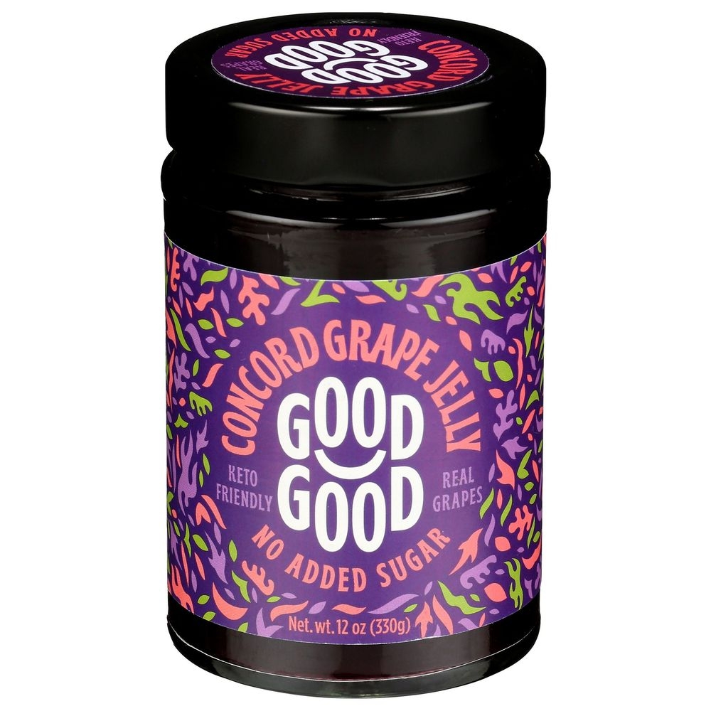 Good Good No Sugar Added Concord Sweet Grape Jam, 12 Ounce -- 6 per case