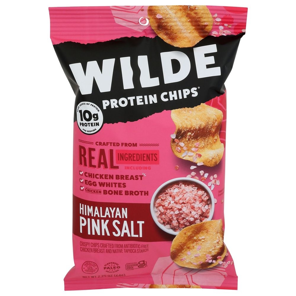 Wilde Snacks Himalayan Pink Salt Protein Chips, 2.25 Ounce -- 12 per case