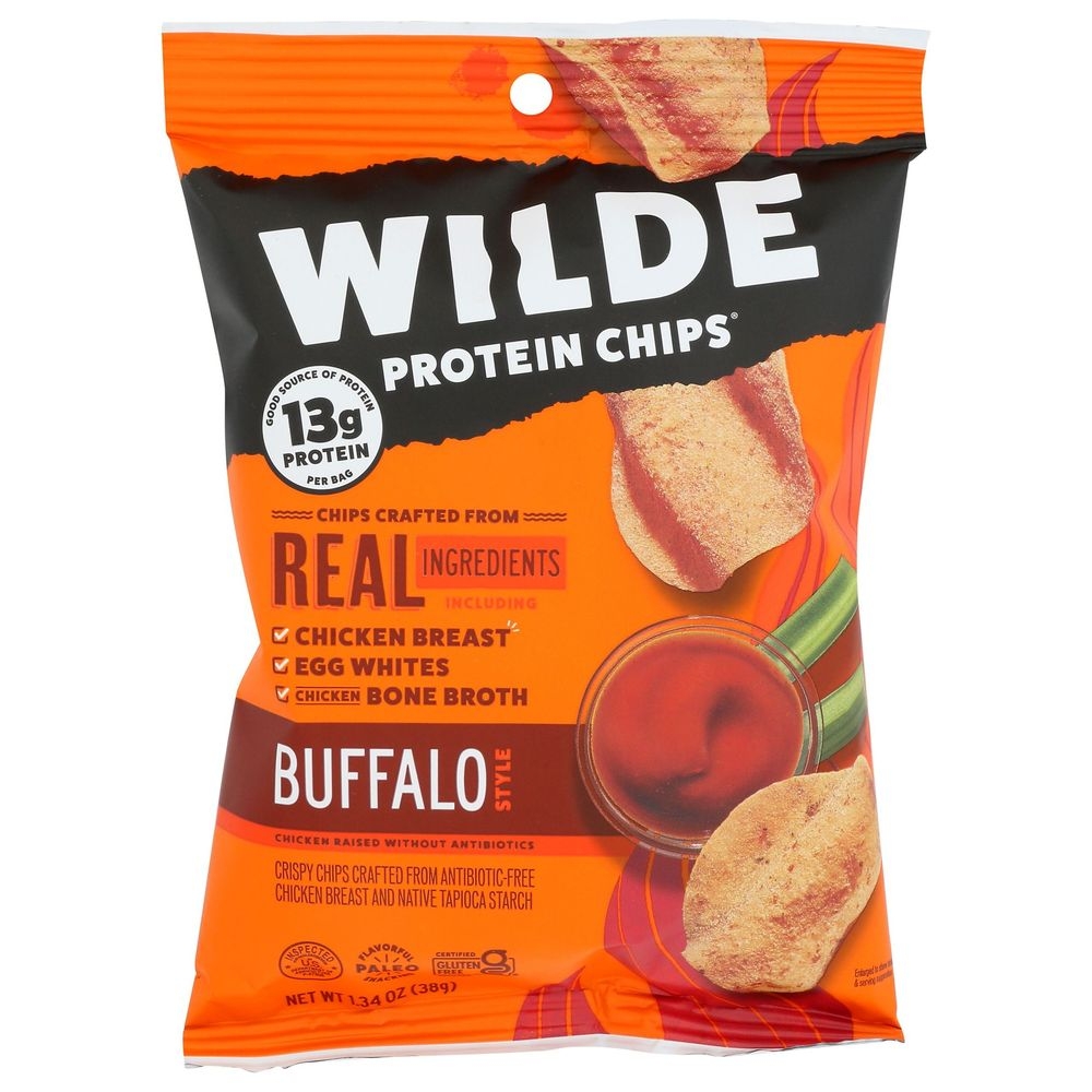 Wilde Snacks Buffalo Protein Chips, 1.34 Ounce -- 8 per case