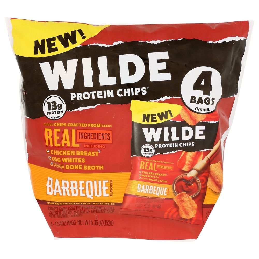Wilde Snacks Barbeque Protein Chips, 5.4 Ounce -- 8 per case