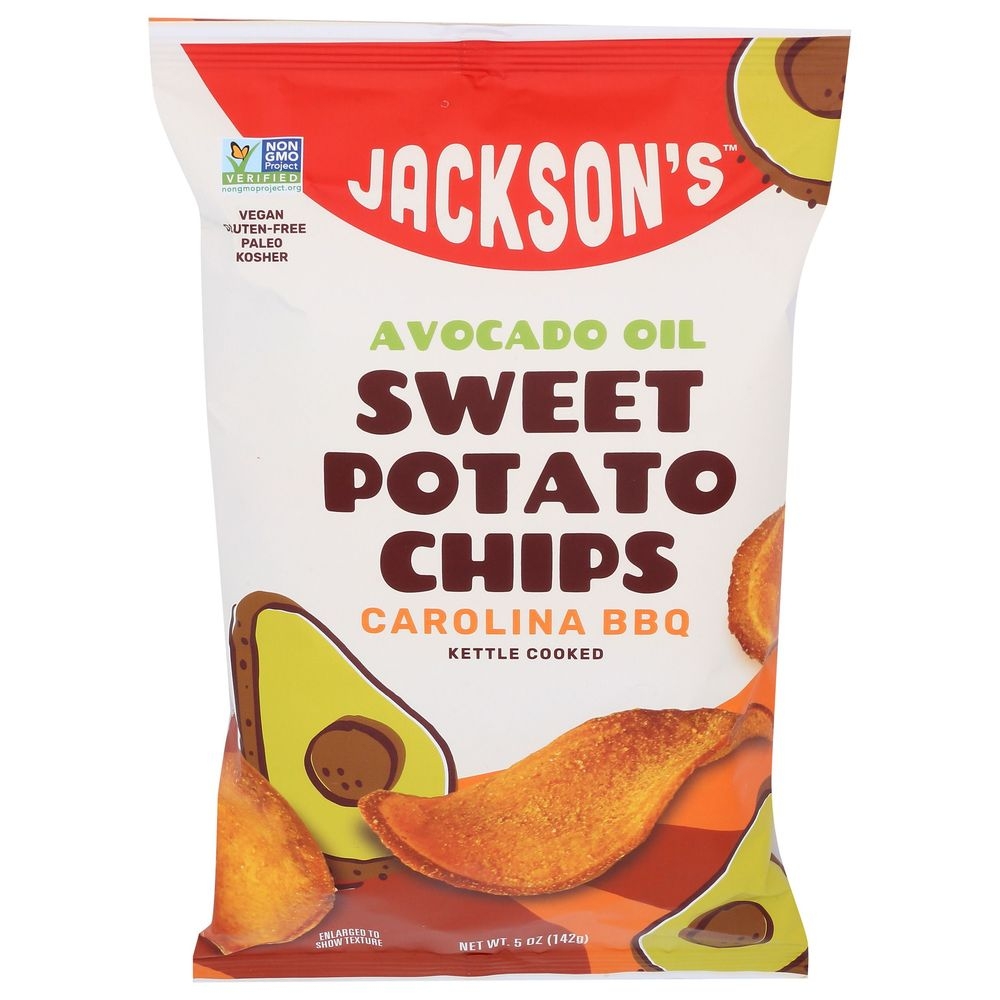 Jacksons Carolina BBQ Sweet Potato Chips with Avocado Oil, 5 Ounce -- 12 per case