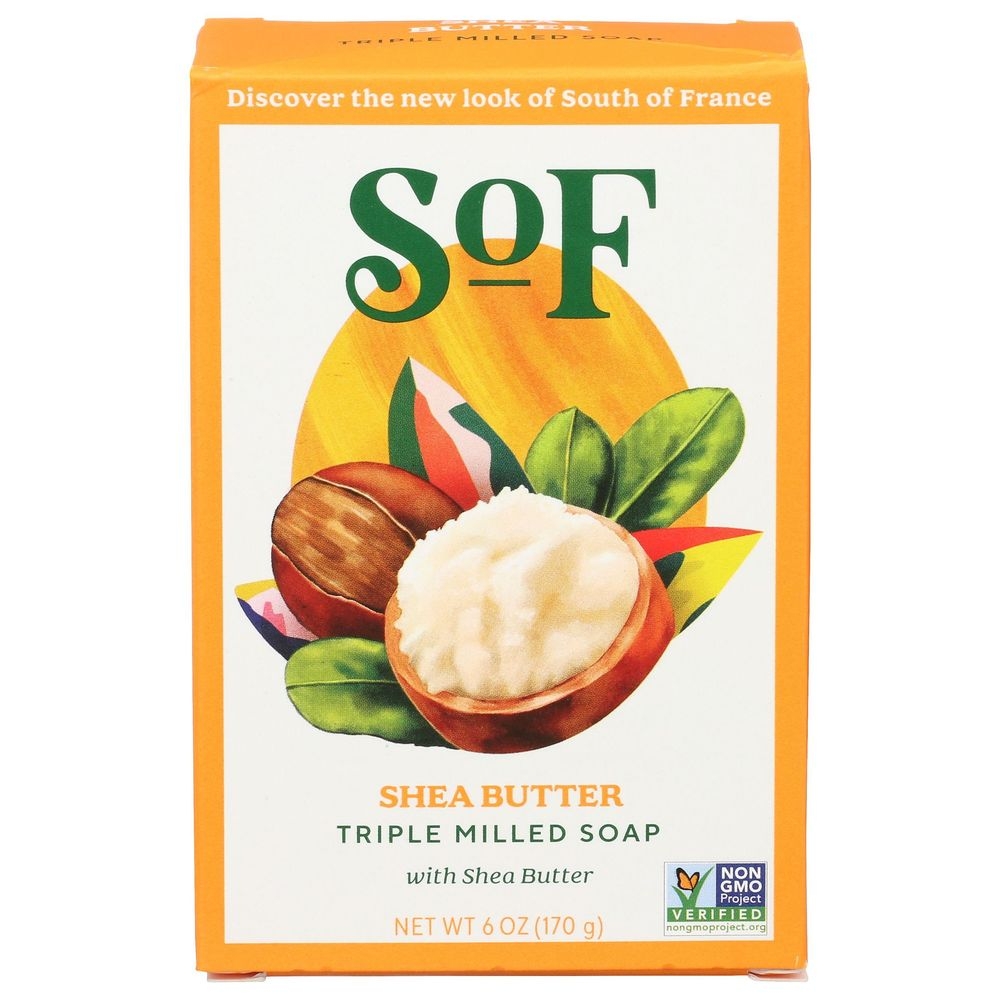 South of France Shea Butter Triple Milled Bar Soap, 6 Ounce