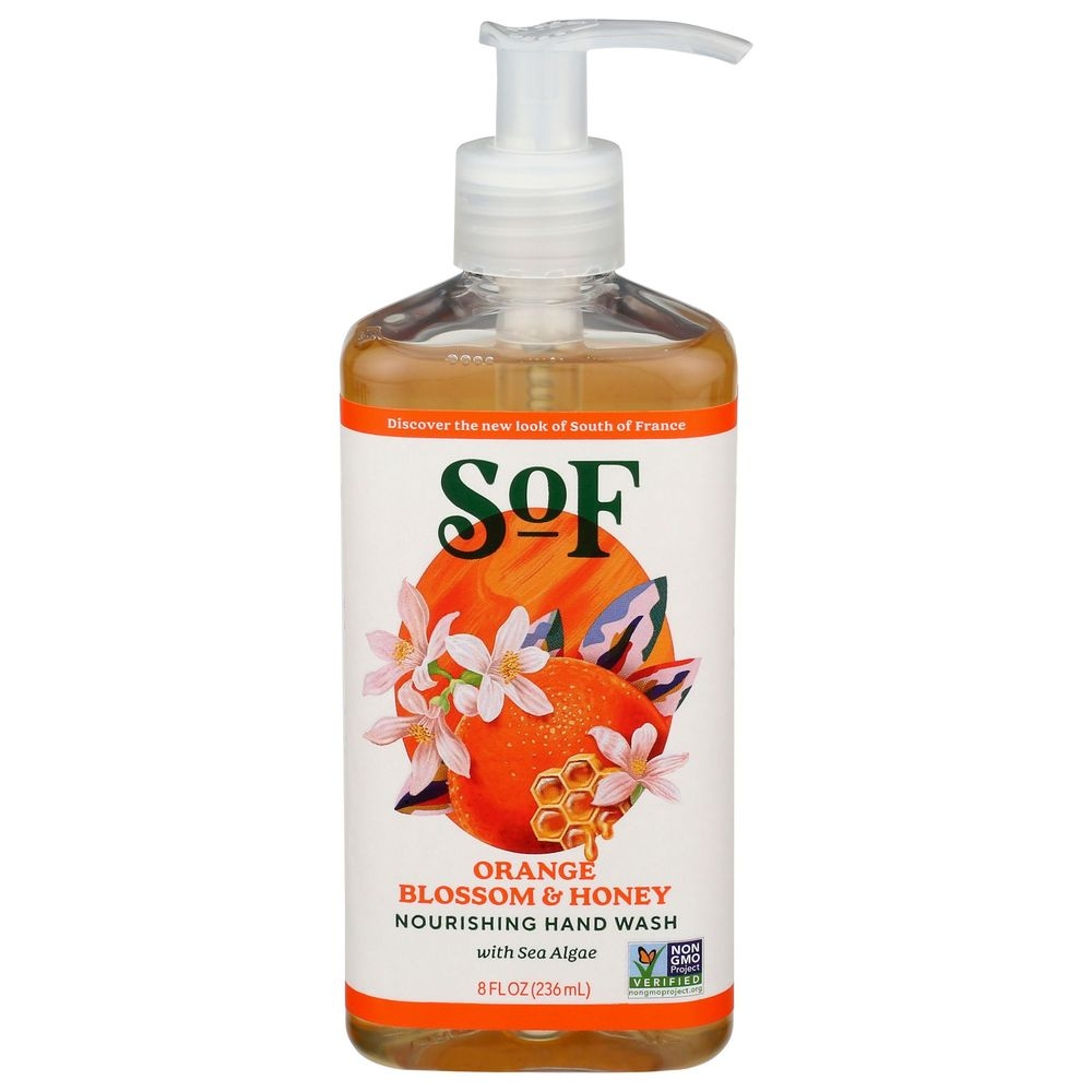 South Of France Orange Blossom and Honey Nourishing Hand Wash, 8 Ounce