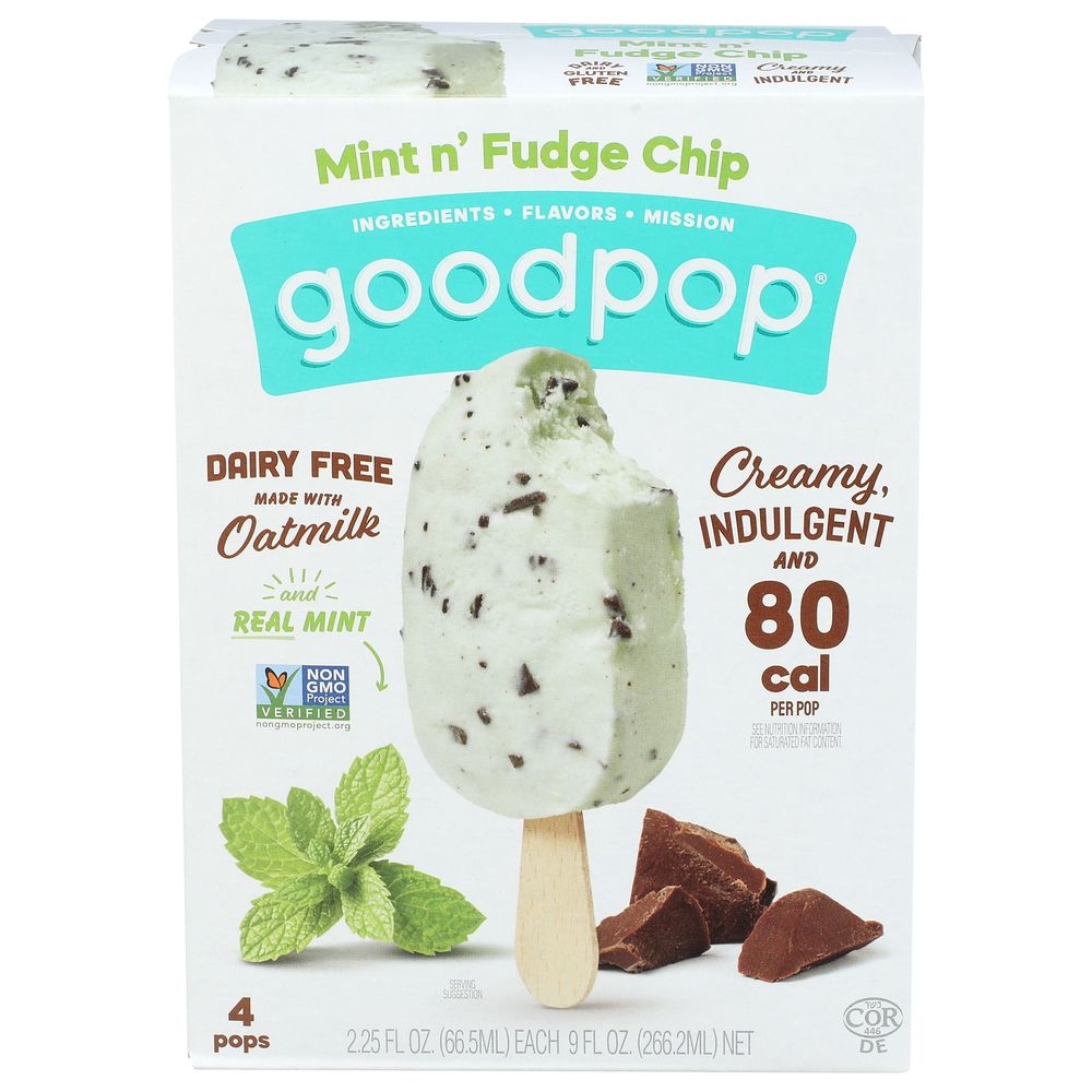 Goodpop Mint N Fudge Chip, 2.25 Ounce -- 32 per case