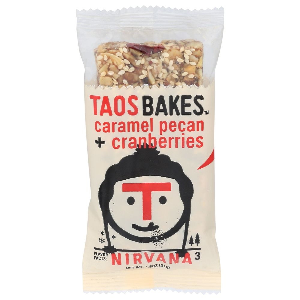 Taos Bakes Caramel Pecan and Cranberries Snack Bar, 1.8 Ounce -- 12 per case