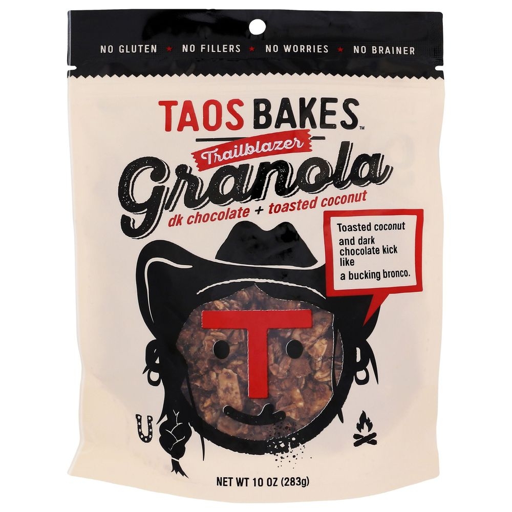 Taos Bakes Dark Chocolate and Toasted Coconut Trailblazer Granola, 10 Ounce -- 6 per case