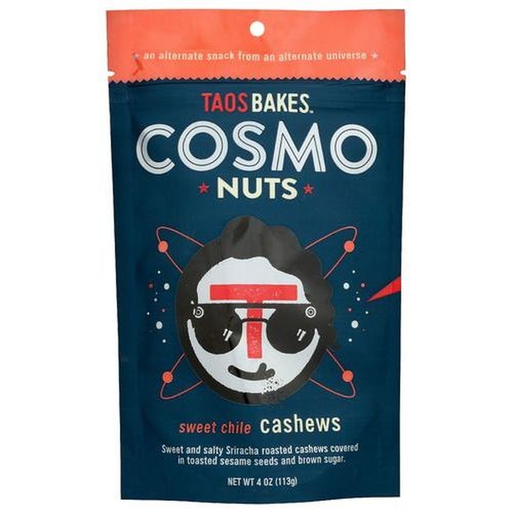 Taos Bakes Cosmo Nuts Sweet Chile Cashews, 4 Ounce -- 8 per case