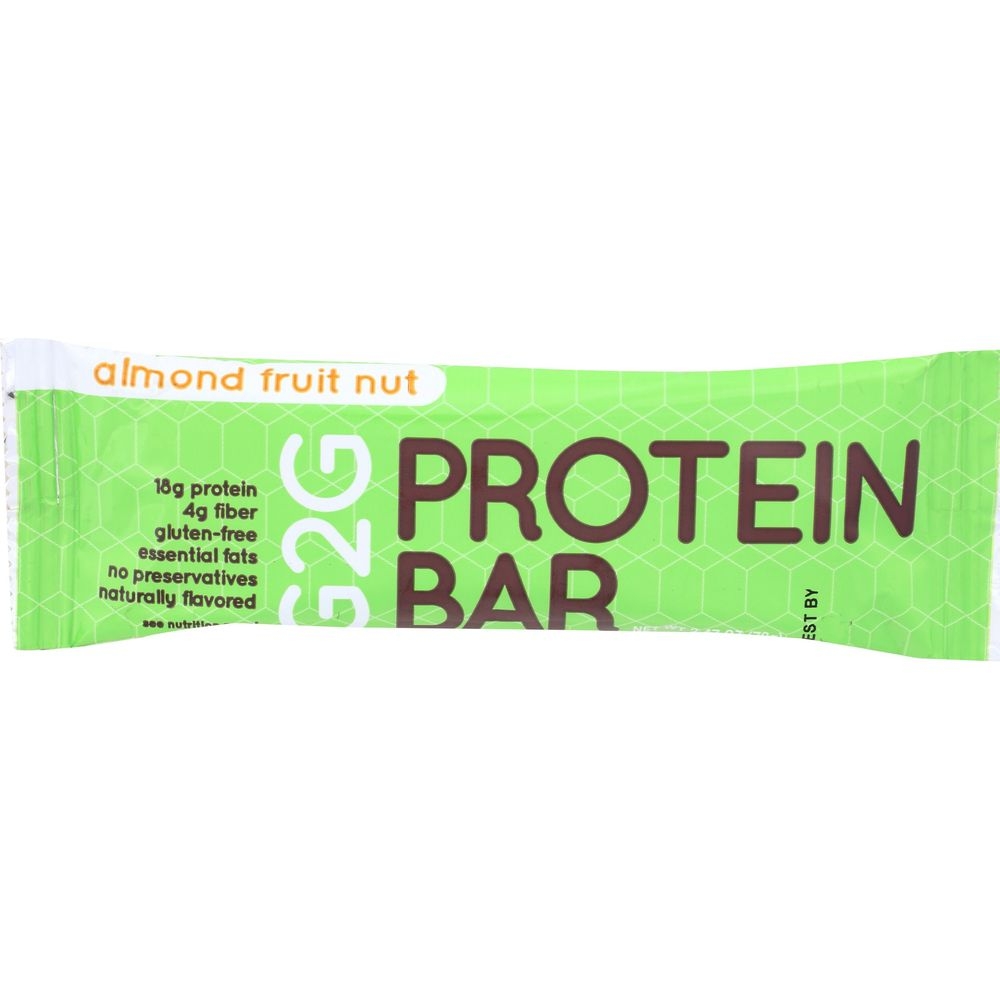 G2g Almond Fruit Nut Protein Bar, 2.47 Ounce -- 8 per case