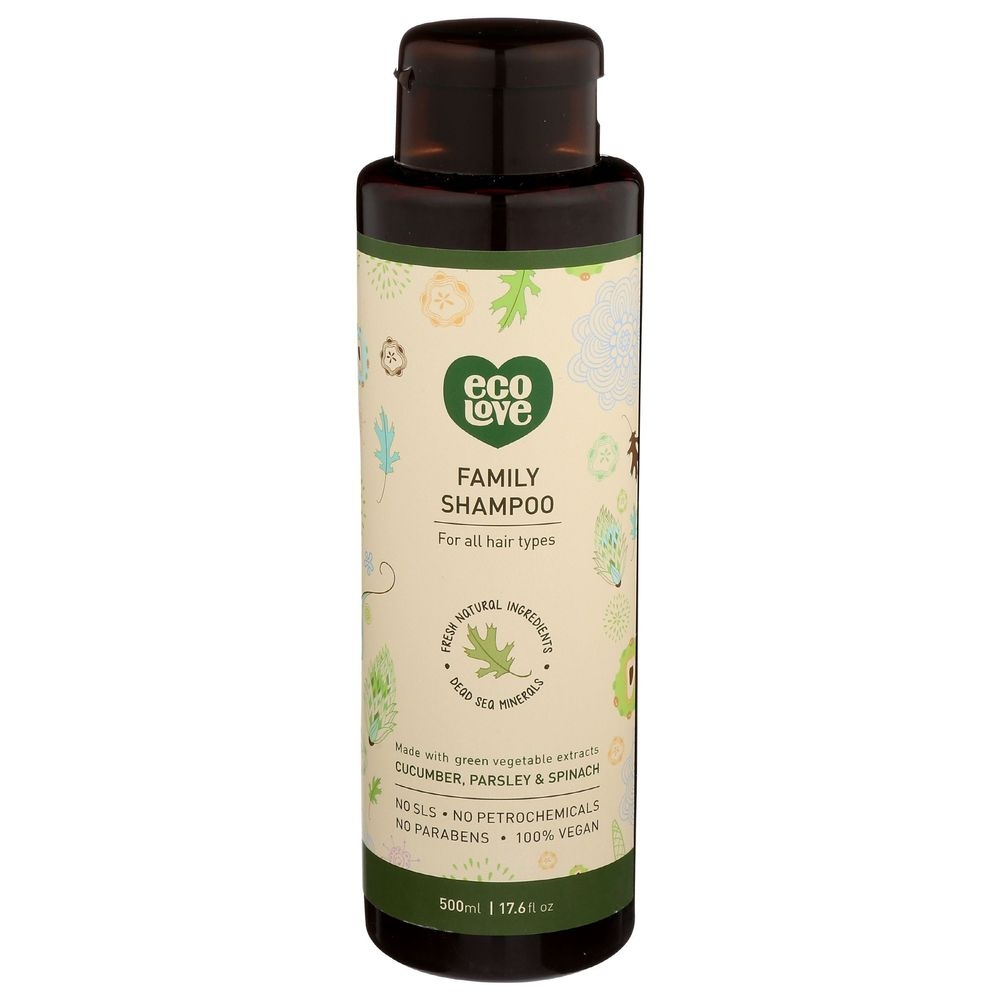 ecoLove Green Vegetables Family Shampoo for all Hair Types, 17.6 Ounce