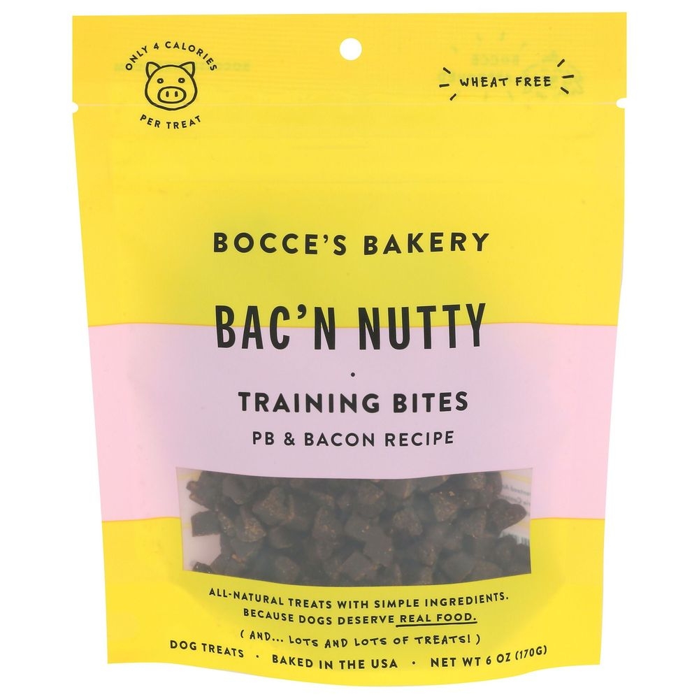 Bocces Bakery Bac N Nutty Training Bites Dog Treats, 6 Ounce -- 12 per case
