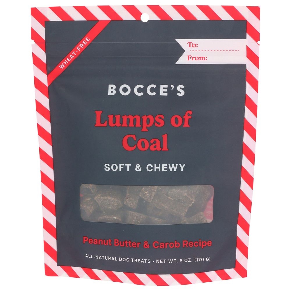 Bocces Lumps of Coal Soft and Chewy Dog Treat, 6 Ounce -- 12 per case