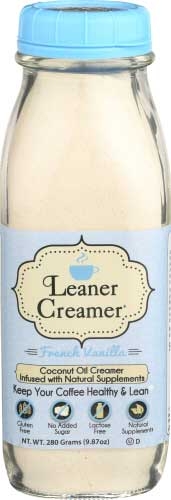 Leaner Creamer French Vanilla Coconut Oil Coffee Creamer, 9.87 Ounce -- 6 per case