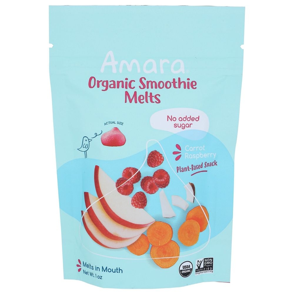 Amara Organic Carrot Raspberry Smoothie Melts, 1 Ounce -- 6 per case