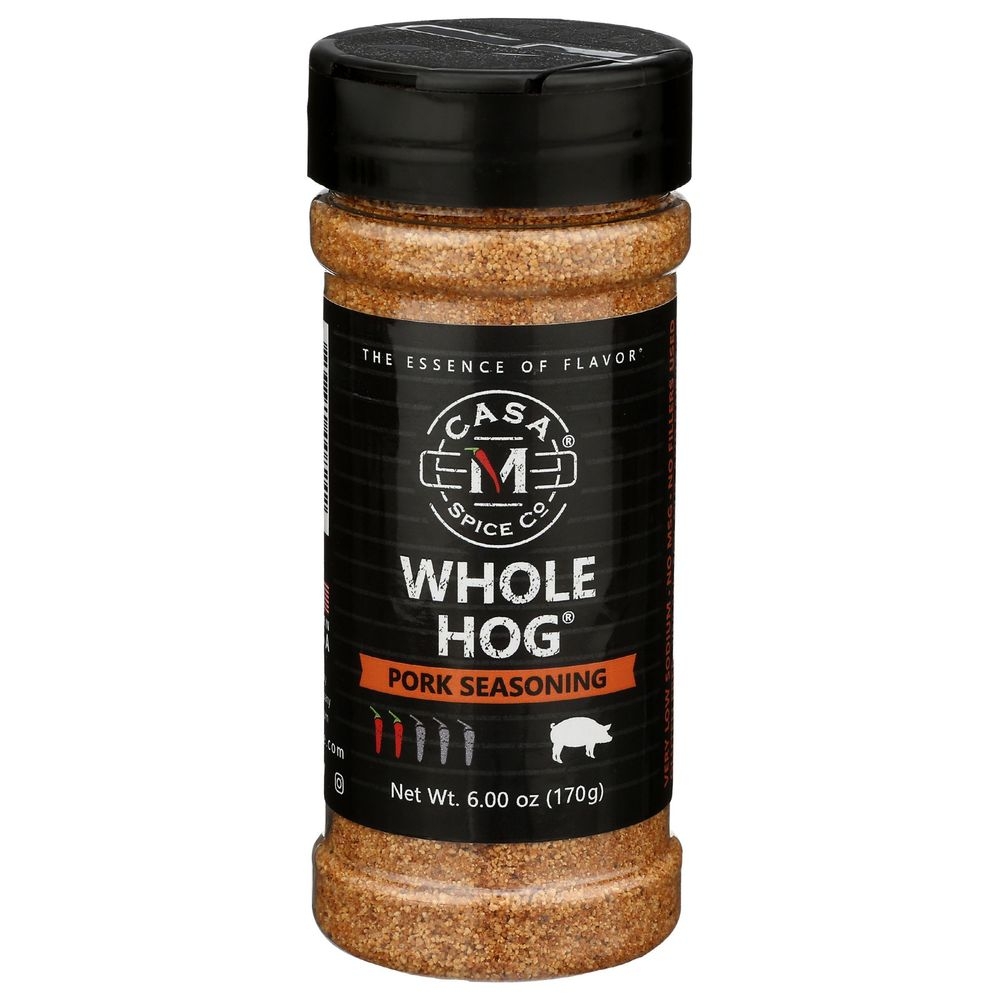 Casa M Spice Co Whole Hog Pork Seasoning, 6 Ounce -- 6 per case