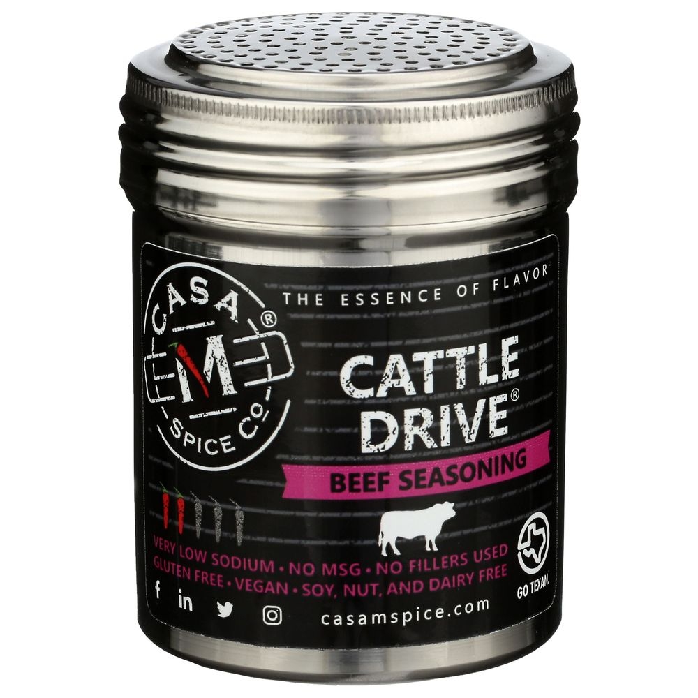 Casa M Spice Co Shaker Stainless Beef Seasoning, 5 Ounce -- 6 per case