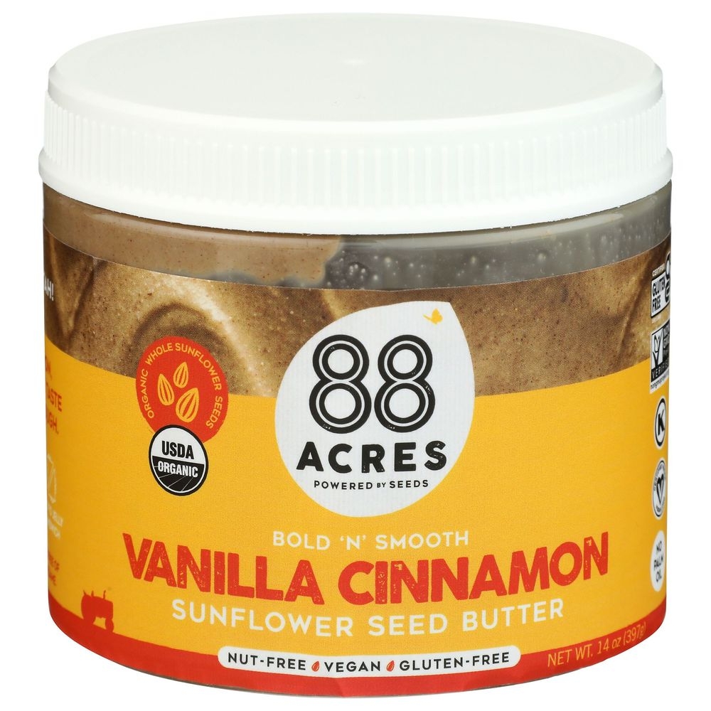 88 Acres Vanilla Cinnamon Sunflower Seed Butter, 14 Ounce -- 6 per case