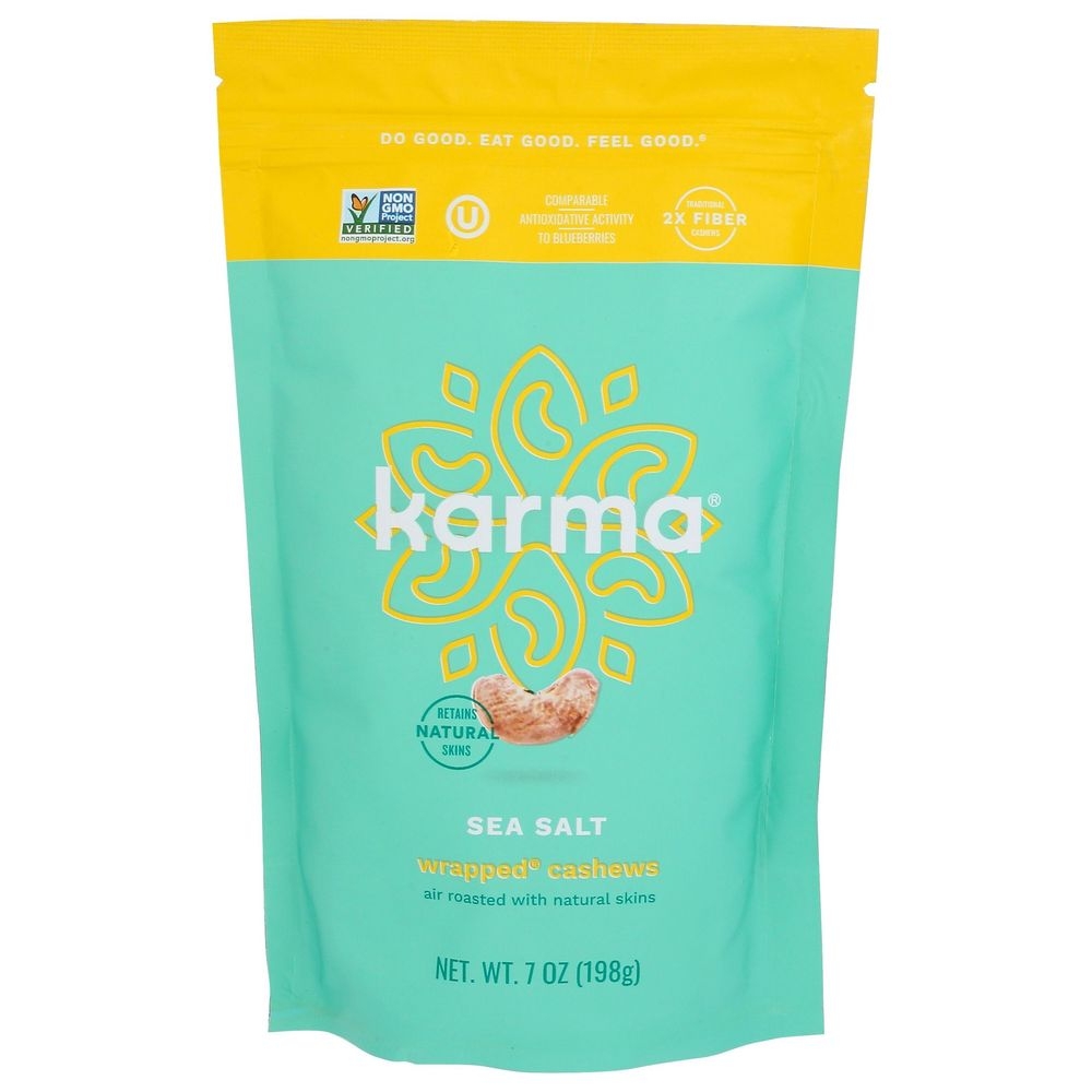 Karma Sea Salt Wrapped Whole Cashews, 7 Ounce -- 6 per case