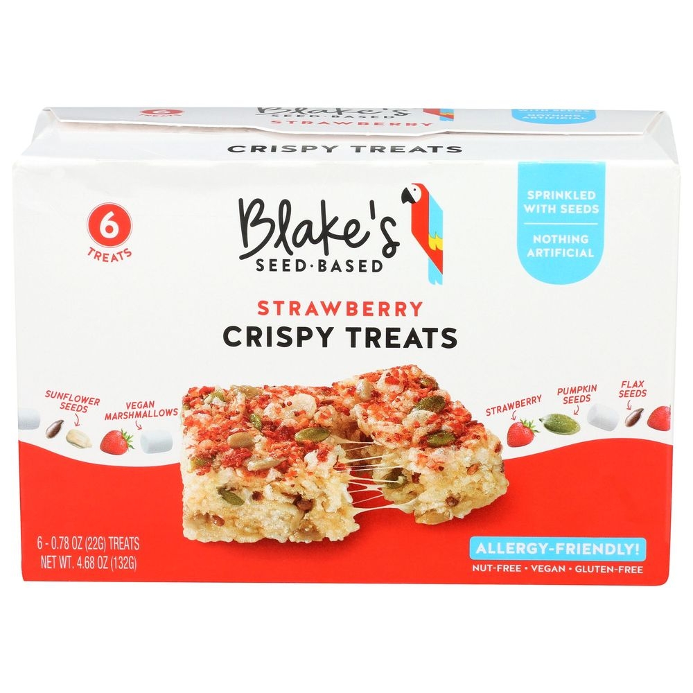 Blakes Seed Based Strawberry Rice Crispy Treats, 4.68 Ounce -- 6 per case
