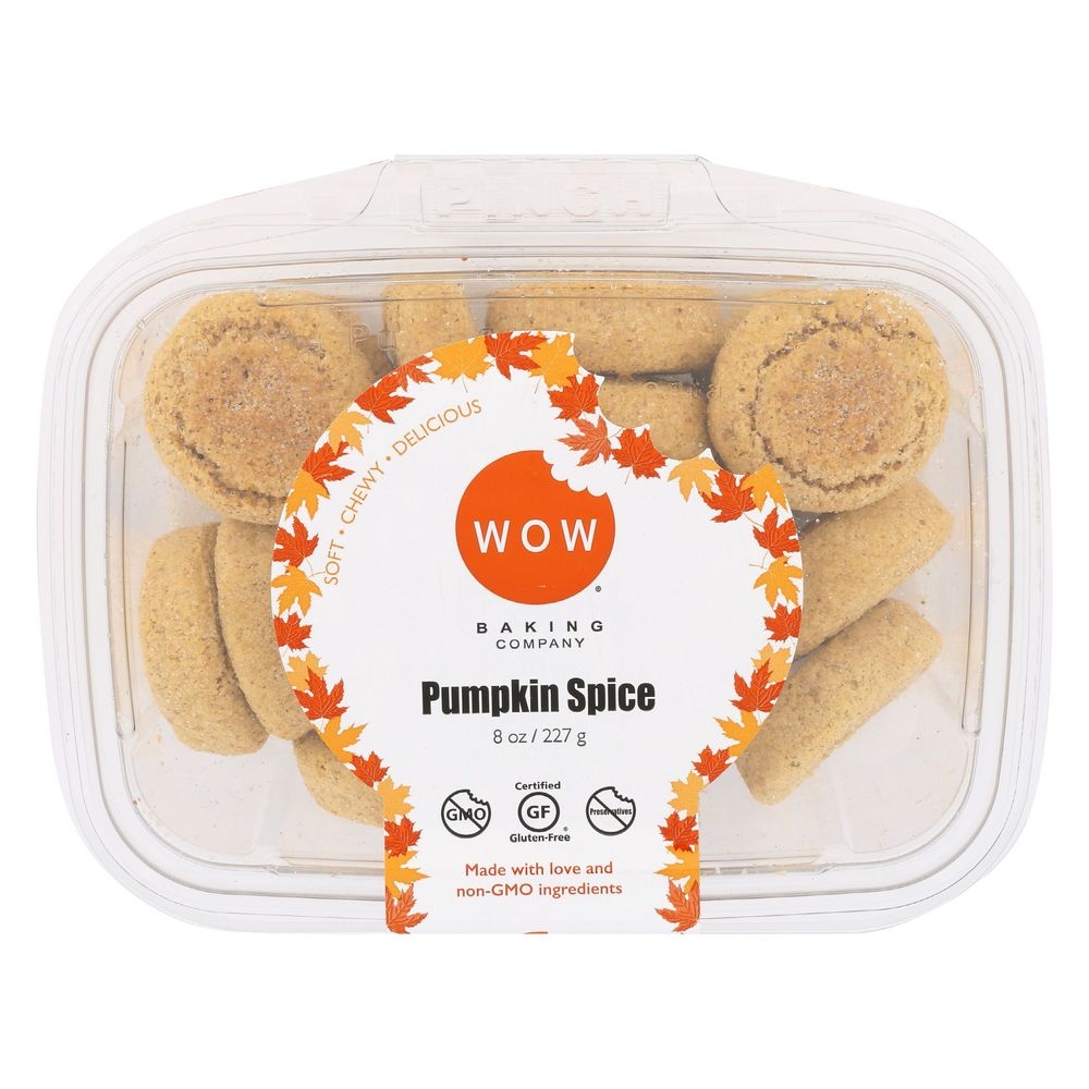 Wow Pumpkin Spice Gluten Free Cookie, 8 Ounce Tub -- 6 per case
