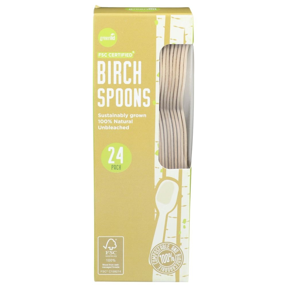Greenlid Birch Spoon, 24 count -- 24 per case