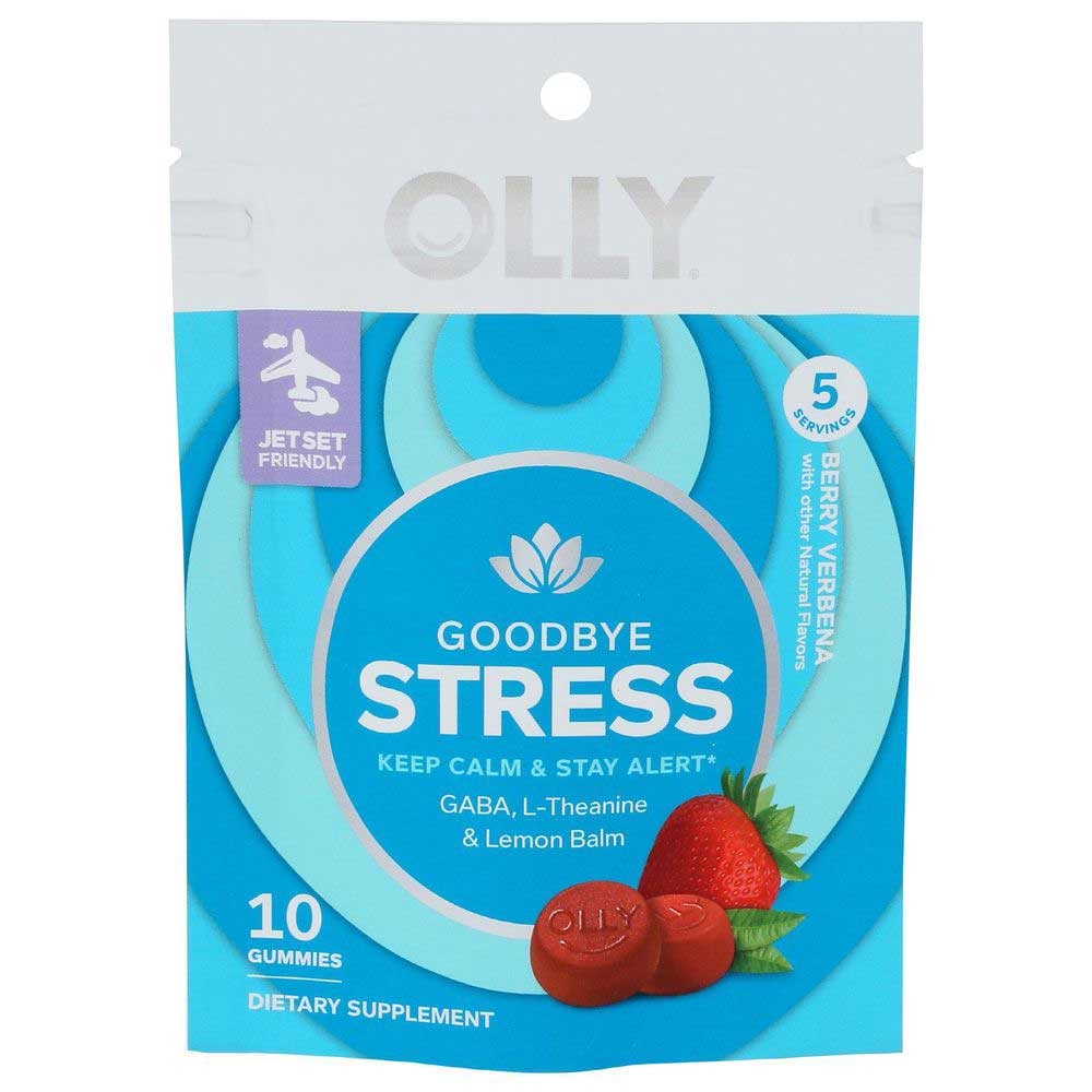 Olly Goodbye Stress Berry Verbena Gummies - 10 count per pack -- 24 packs per case