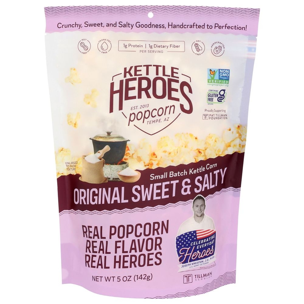 Kettle Heroes Original Sweet and Salty Kettle Corn, 5 Ounce -- 6 per case