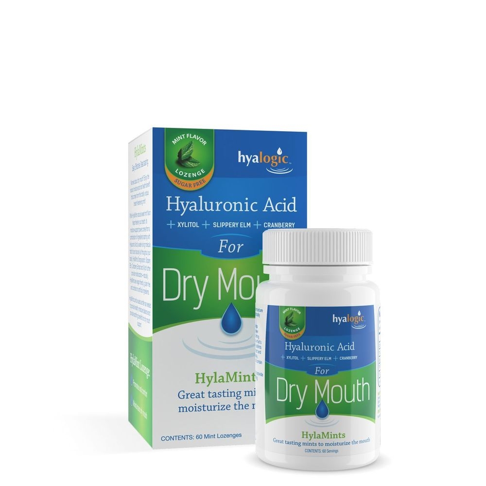 Hyalogic HylaMints Dry Mouth Lozenges, 60 count