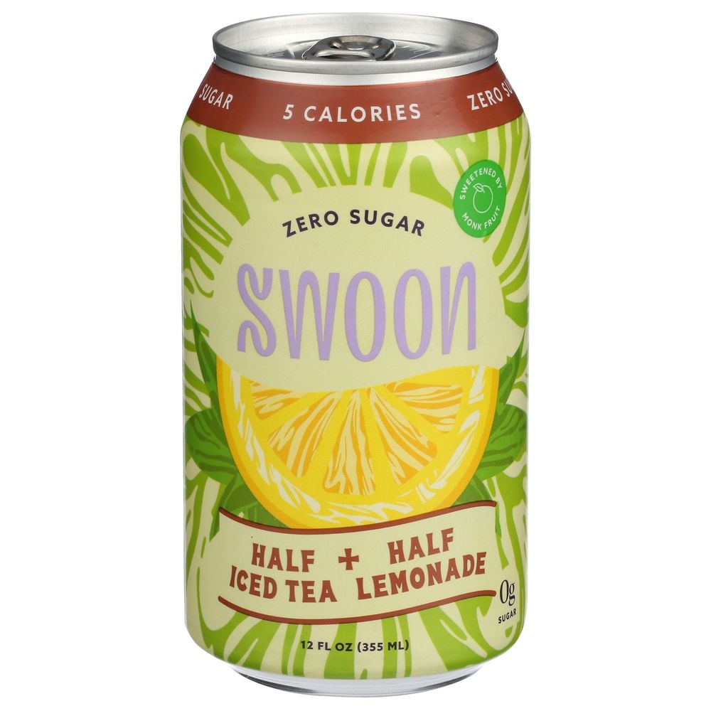 Swoon Zero Sugar Half Plus Half Iced Tea Lemonade, 12 Fluid Ounce -- 12 per case