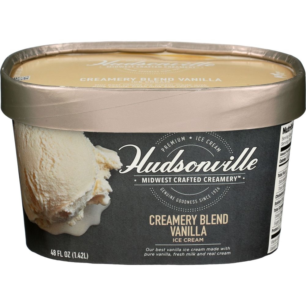 Hudsonville Creamery Blend Vanilla Ice Cream, 48 Ounce -- 4 per case