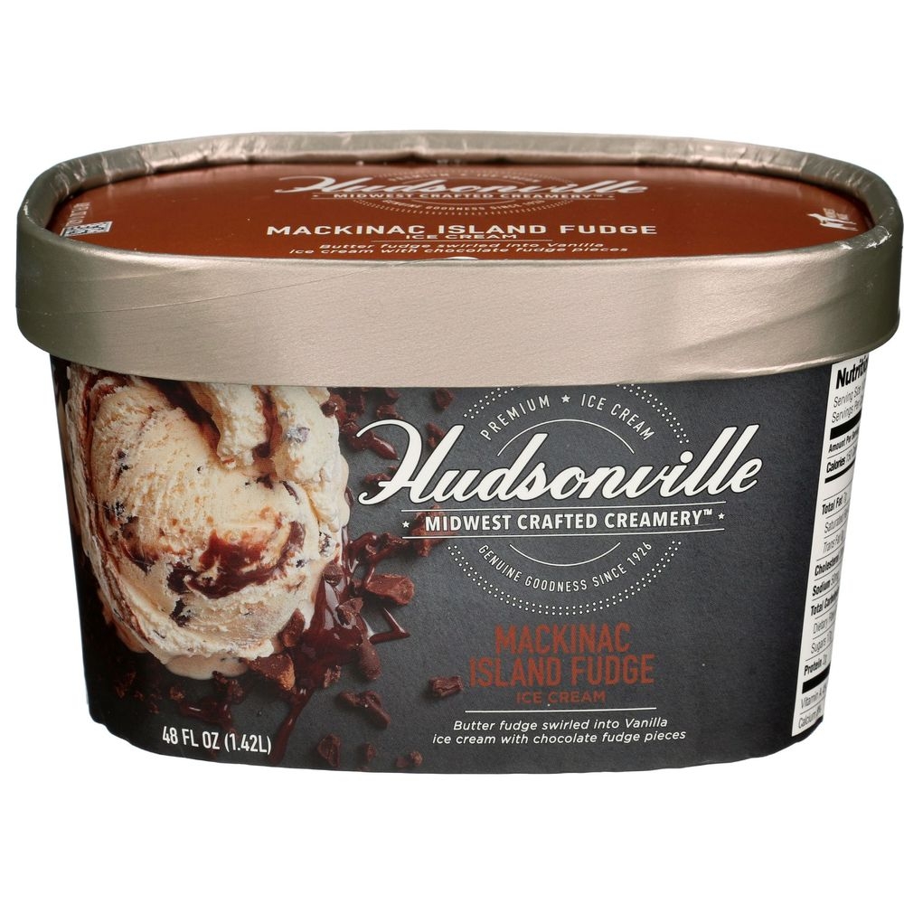 Hudsonville Mackinac Island Fudge Ice Cream, 48 Ounce -- 4 per case