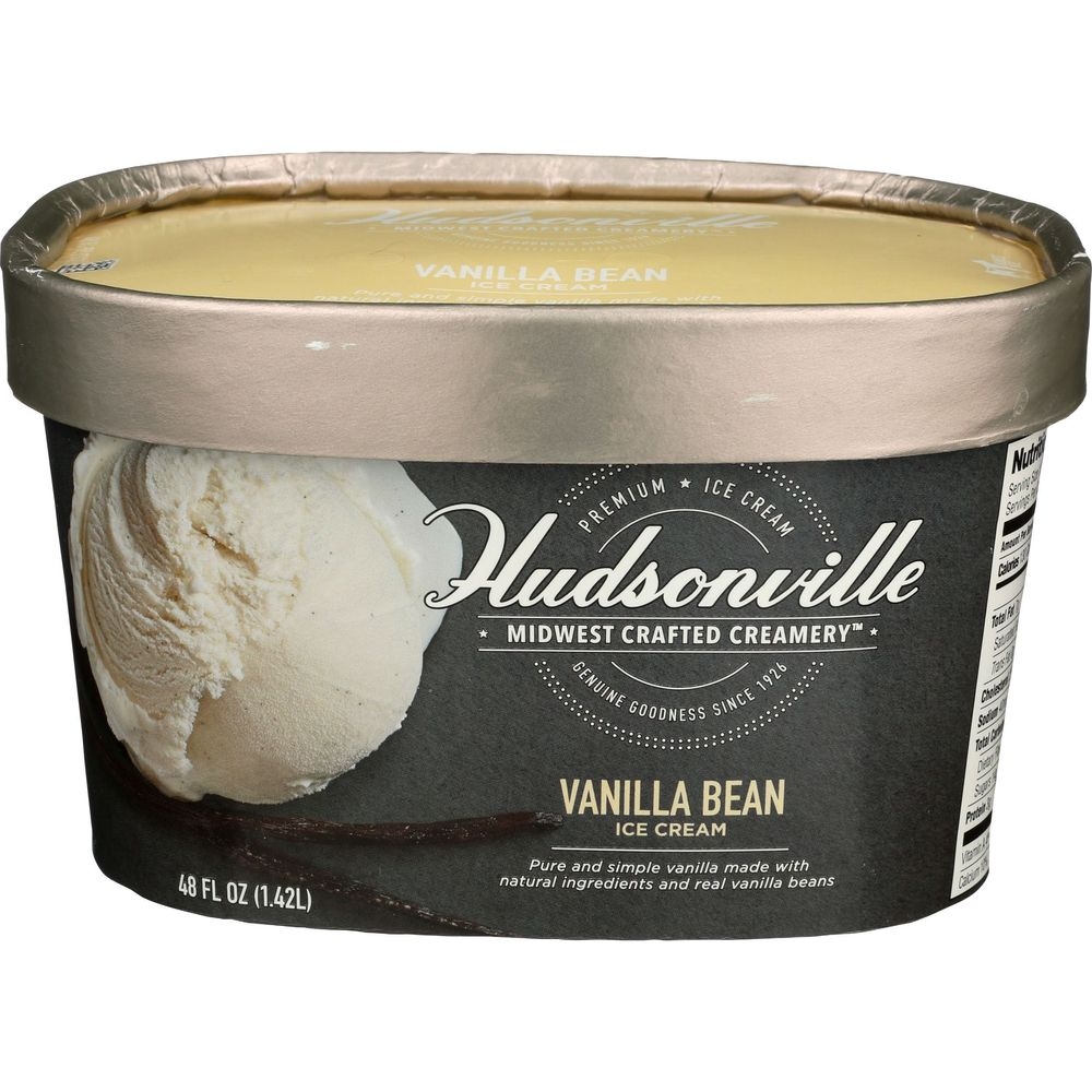 Hudsonville Vanilla Bean Ice Cream, 48 Ounce -- 4 per case