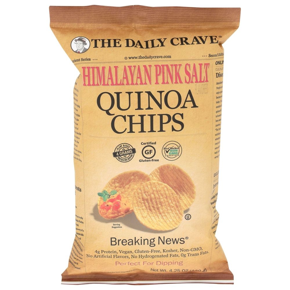 The Daily Crave Himalayan Pink Salt Quinoa Chips, 4.25 Ounce -- 8 per case
