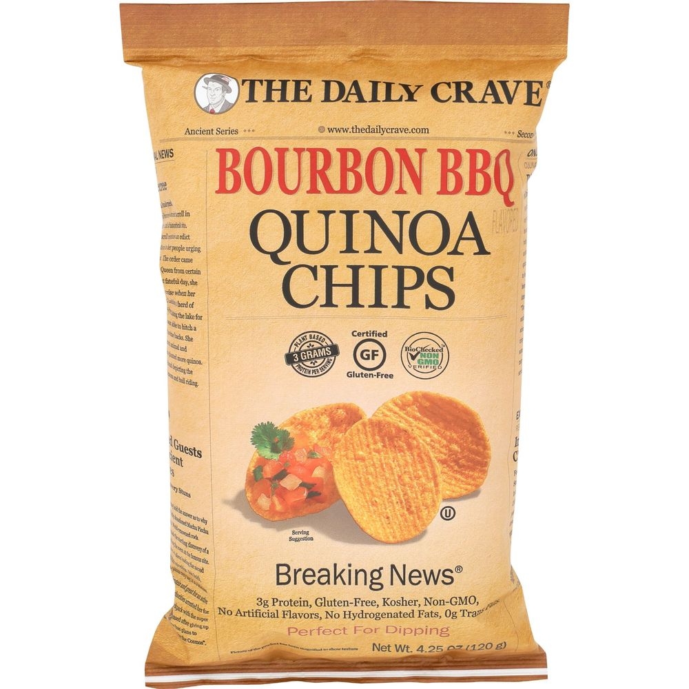 The Daily Crave Bourbon Bbq Quinoa Chips, 4.25 Ounce -- 8 per case