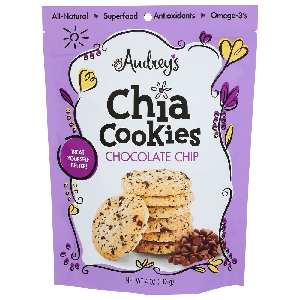 Audreys Chocolate Chip Chia Cookie, 4 Ounce -- 6 per case