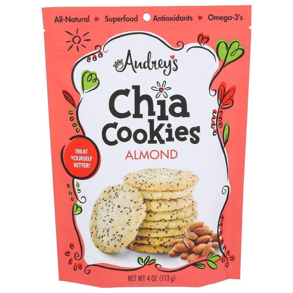 Audreys Almond Chia Cookie, 4 Ounce -- 6 per case