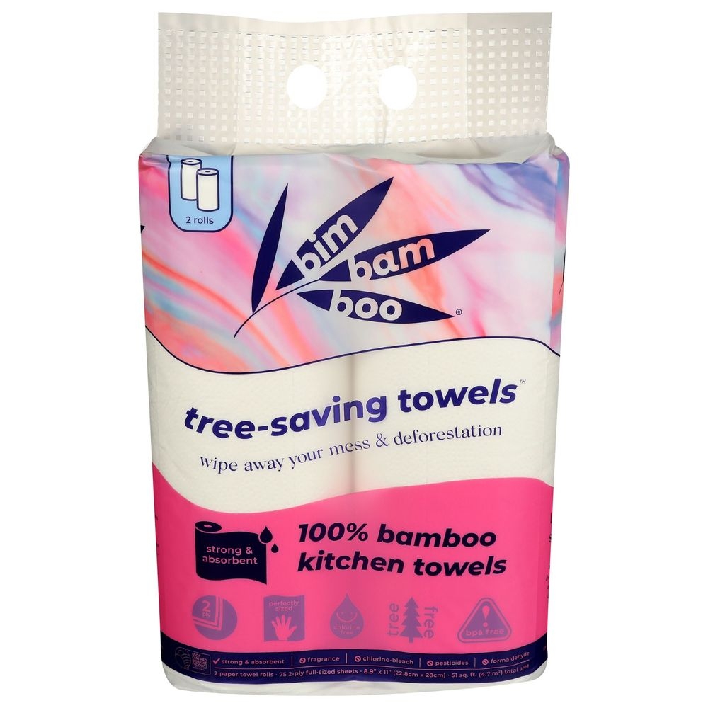 Bim Bam Boo 2 Ply Paper Towel, 2 count -- 8 per case