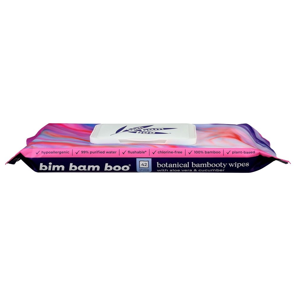 Bim Bam Boo Flushable Wet Wipes, 42 count -- 8 per case