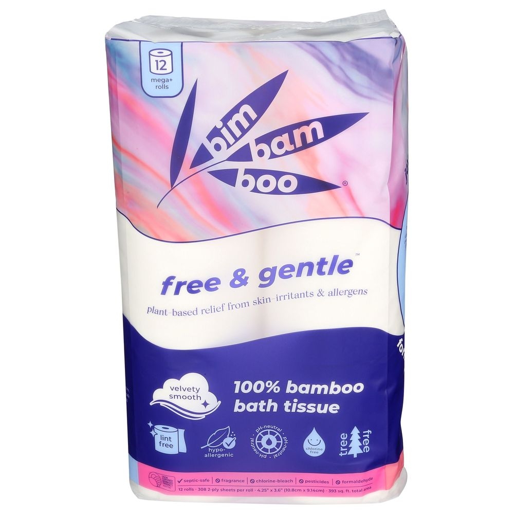 Bim Bam Boo Bath Tissue, 12 count -- 8 per case