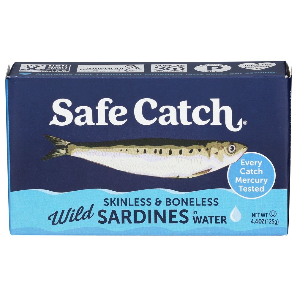 Safe Catch Skinless and Boneless Wild Sardines in Water, 4.4 Ounce -- 12 per case