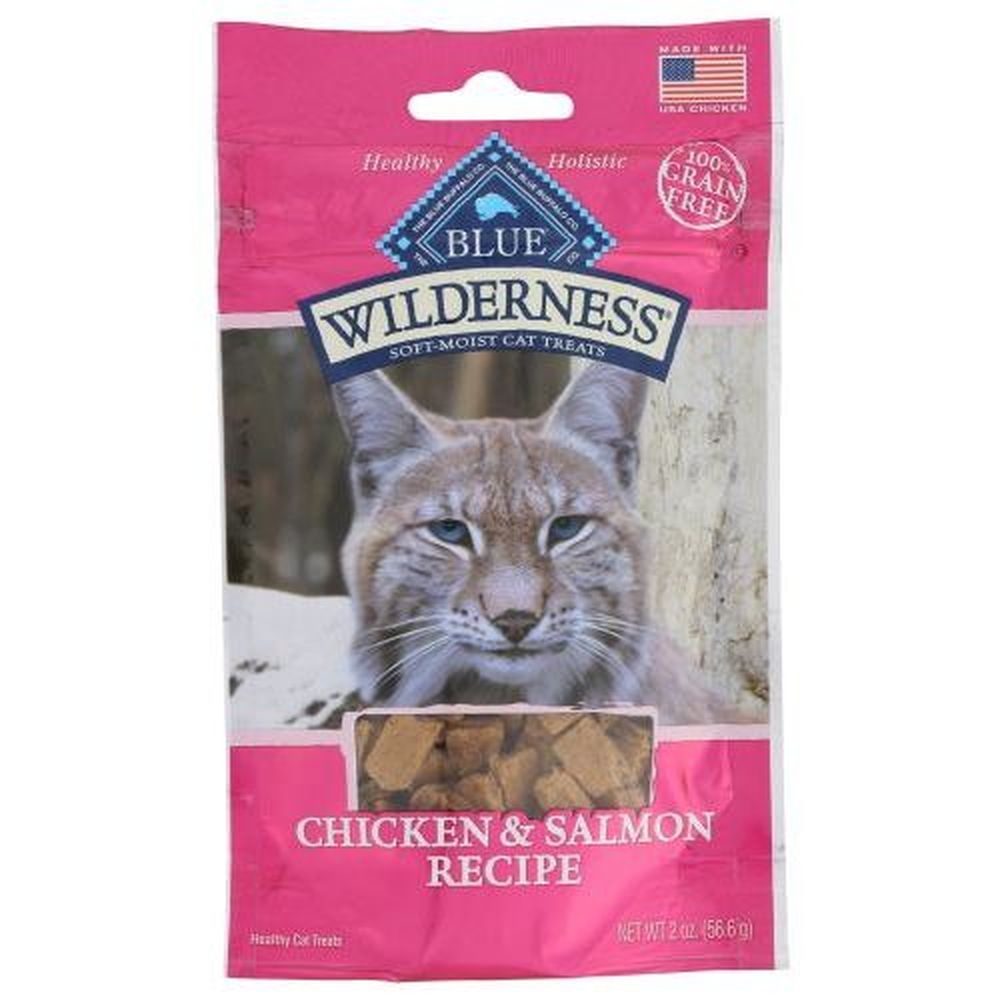 Blue Buffalo Wilderness Chicken and Salmon Cat Treat, 2 Ounce -- 12 per case