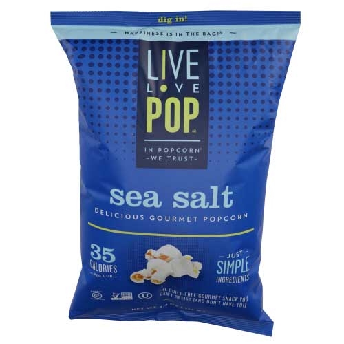 Live Love Pop Sea Salt Popcorn, 4.4 Ounce -- 12 per case