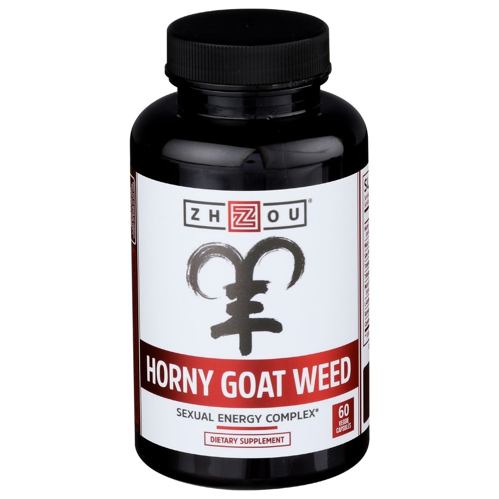 Zhou Nutrition Horny Goat Weed Sexual Energy Complex Veggie Capsules, 60 count