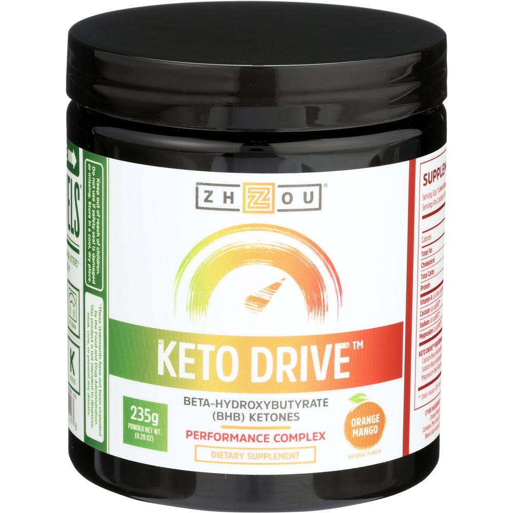 Zhou Keto Drive Orange Mango Supplement Powder, 8.29 Ounce