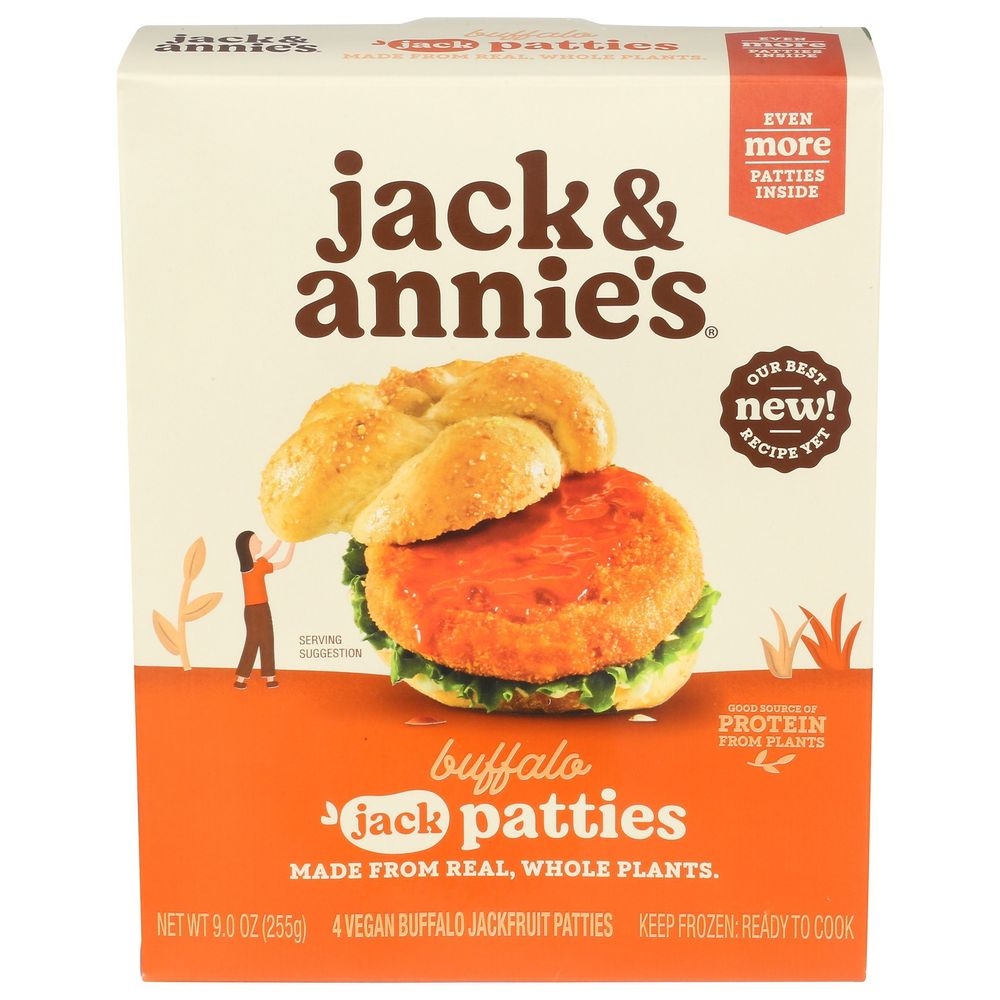 Jack and Annies Buffalo Jack Patties, 9 Ounce -- 8 per case