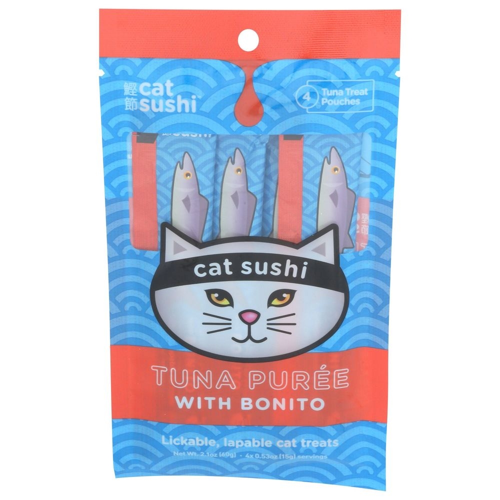 Cat Sushi Tuna Puree with Bonito Cat Treat, 0.53 Ounce -- 48 per case